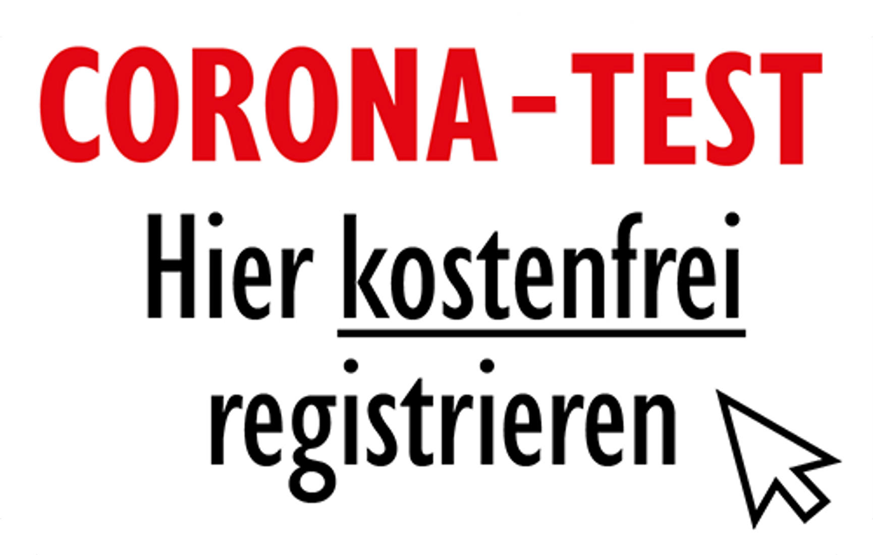 Corona Test Registrierung